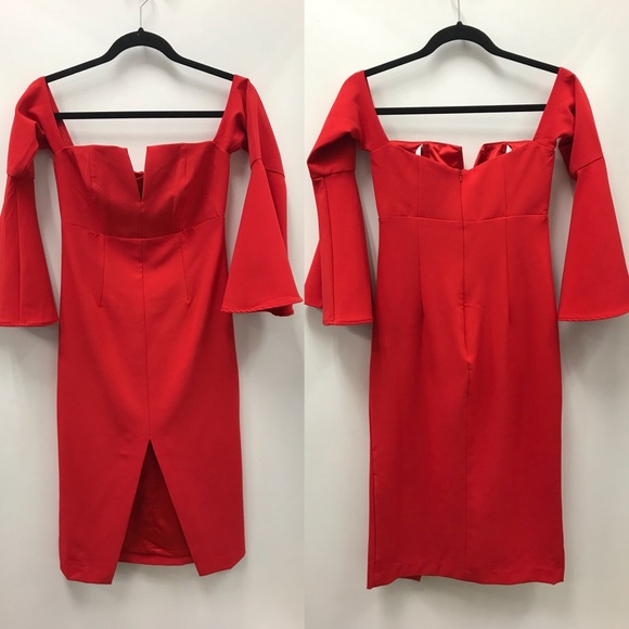 SOLD OUT Bardot Heat Wave Off-the-Shoulder  Dress - Picture 3 of 4